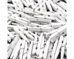Mini Wasknijpers 50 Pack - 1 1/8" Houten Clips voor Craft en Scrapbooking
