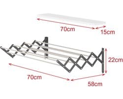 Uittrekbaar Wasrek - 70 cm - Antraciet - Ruimtebesparend
