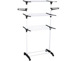Verticale wasdroger met ruimte voor hangers, 160 cm, ALTO