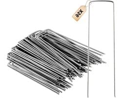 Allecta - 56 stuks stevige grondankers van 15 cm voor onkruiddoek, tenten, omheiningen - camping en tuinanker