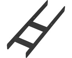 Kotarbau Serie - Zwart Gegalvaniseerde H-Poststeun - 160 mm - Poedergecoat — afbeelding 1