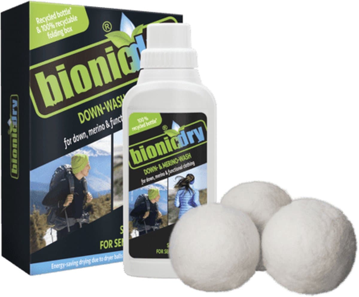 bionicdry Wasmiddel voor dons en wol inclusief ballen voor in de droger — afbeelding 1