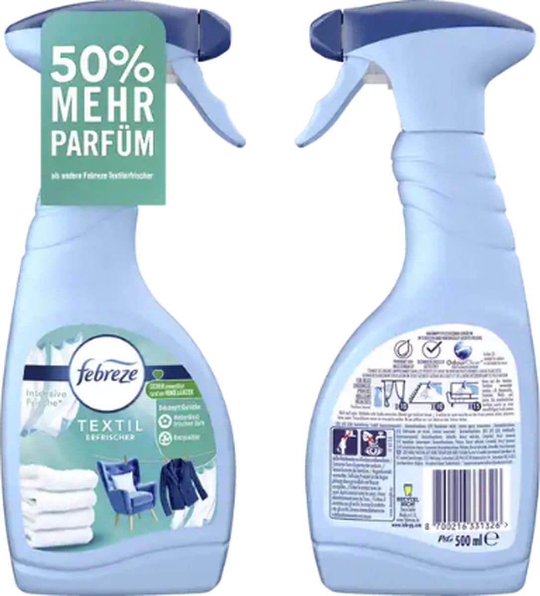 Lenor Febreze Textielverfrisser Spray - Pure Freshness | 1x 500ml | Verwijdert nare geuren — afbeelding 1