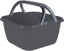 Bo-Camp - Afwasbak Camping - Vierkant - 13 Liter - Grijs