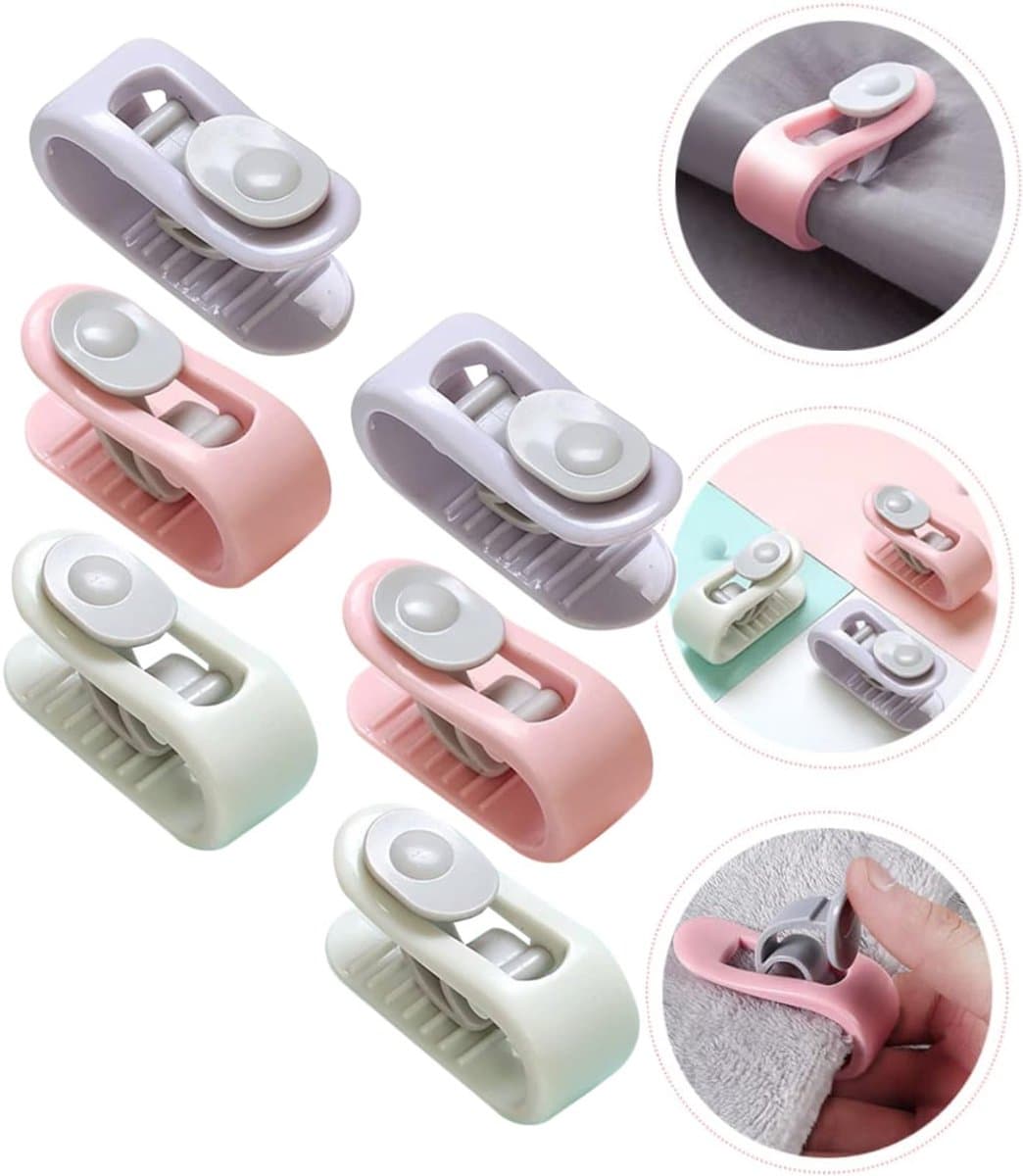 Dekbedclips-6 stuks-dekbedclips voor dekbed-dekbedclips voor binnenzijde dekbed-dekbed clips-dekbedclips de beste-3 kleuren — afbeelding 1