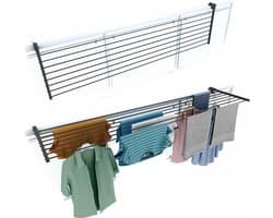 Foxydry Duo 202 cm balkon droogrek - antraciet - rechthoekige reling
