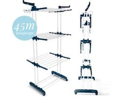 Wasrek met extra droogcarrousels - 45 meter drooglengte - Droogrek - Droogtoren - Wasrek inklapbaar - Droogrek inklapbaar - Wasrek staand - Wastoren — afbeelding 1