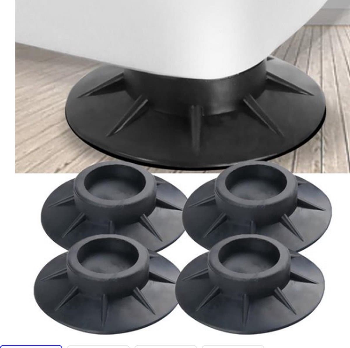 Knaak Trillingsdempers - 4 stuks - Voor Wasmachine, Droger & Apparatuur - Geluids- en Schokdempend — afbeelding 1