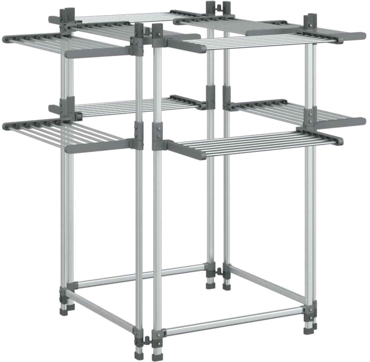 vidaXL - Wasrek - 107x107x120 - cm - aluminium — afbeelding 1