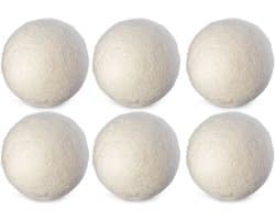 Drogerballen 6 stuks in luxe opbergzak - Herbruikbare Drogerballen - 100 % Nieuw Zeelandse Merino Wol - Natuurlijke Wasverzachter - Duurzame Drogerballen - Energiebesparend - Wasbollen - Wasballen