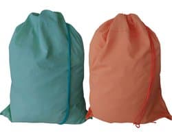 Bluvardi katoenen waszakken set van 2 stuks - XXL -green - orange