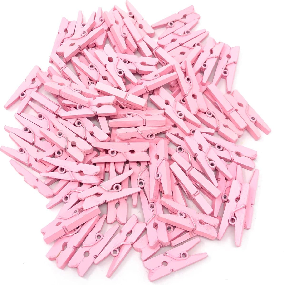 Premium - Roze Kleine houten mini knijpers - 20 STUKS - Roze - Knijpertjes - Fotoknijpers - Geboorte wasknijpers - 2.5 CM - Foto knijpers - Knijper om foto's aan op te hangen - Fotohouder - Knijpers - Wasknijpers - Kerstkaart hangers - Pola — afbeelding 1