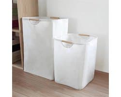 Opvouwbare mand - Kleding opberger - Huishoudelijk opbergen - Grote capaciteit - 30x30x40cm - Wit