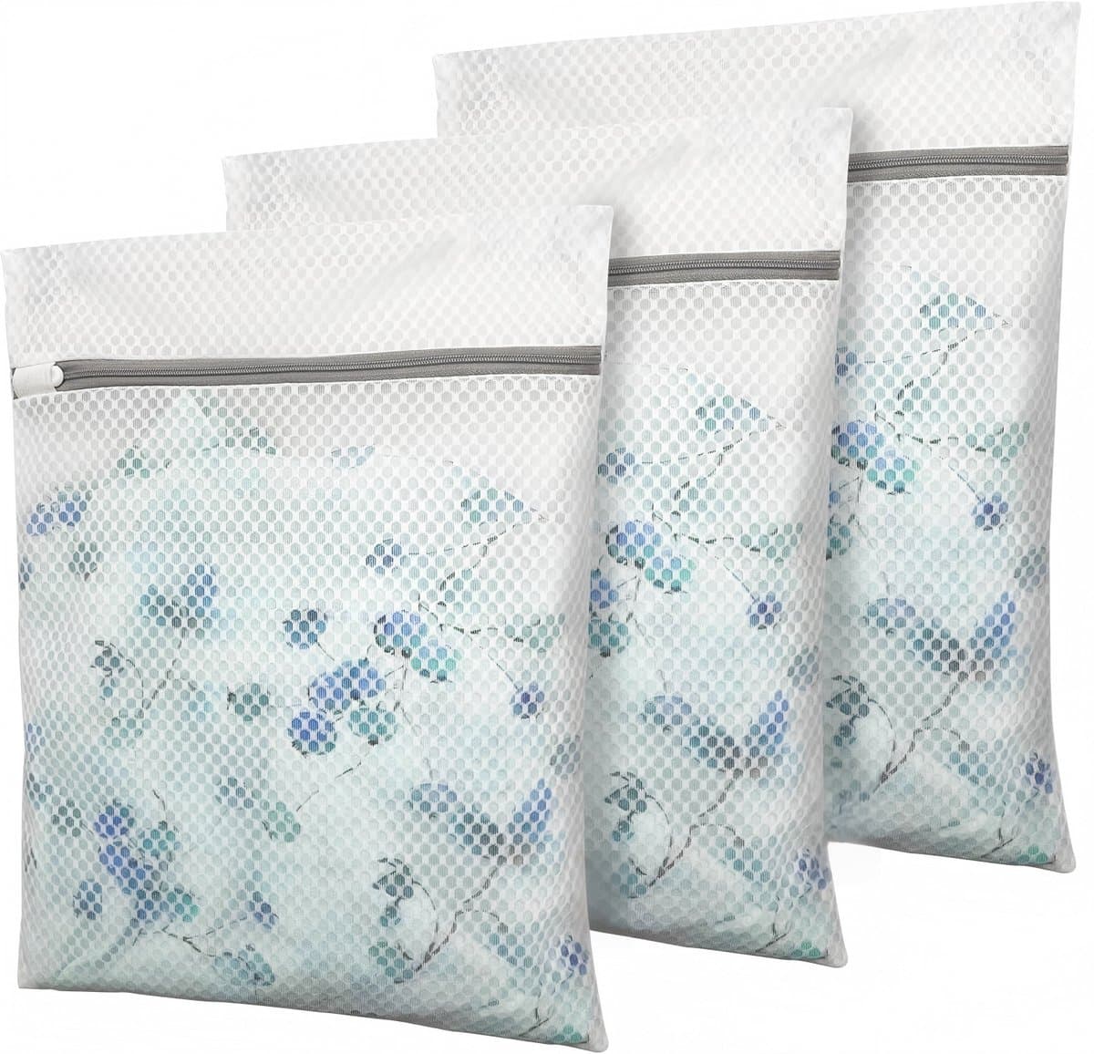 Set van 3 waszakken met grove maas – Maat M – 30 x 40 cm – Beschermende netzakken voor machinewas – Ideaal voor truien, lingerie, donsjassen en kleding – Geschikt voor ondergoed, sokken en delicate was — afbeelding 1