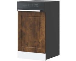 Porto Afwasmachine afdekplaat 45 x 1,5 x 67 cm keukenmeubel vaatwasser frontpaneel voor vaatwasser van robuust houtmateriaal