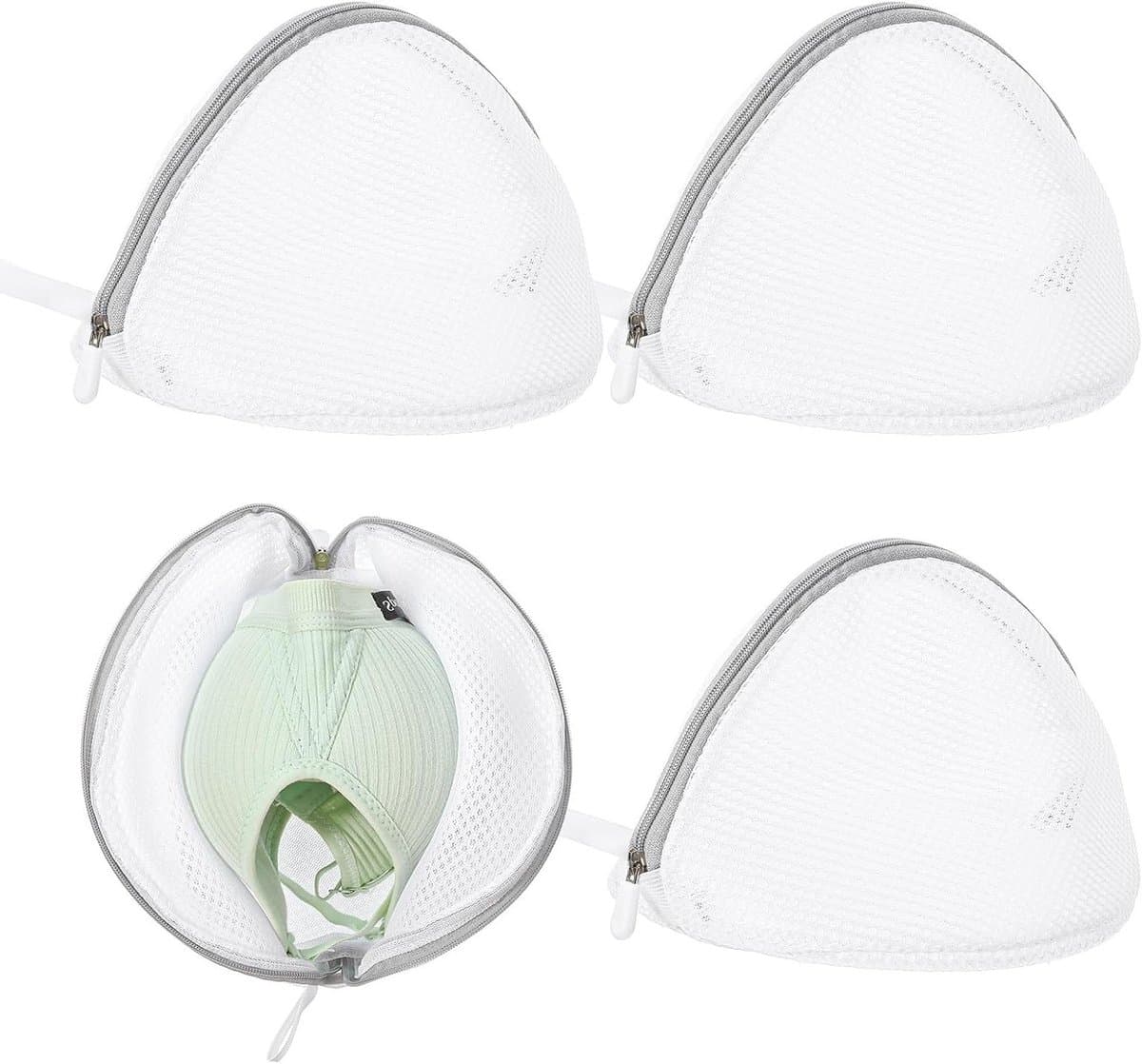 Set van 4 Wasnetten voor Bh's - Polyester Waszakken met Rits voor Bescherming van Gevoelige Kledingstukken — afbeelding 1