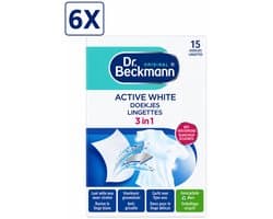 6 x Dr. Beckmann Active White Sheets - 15 stuks