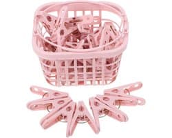 Wasknijpers set - Kledingclips Handdoekclips - Kleding Droge - Antislip Grip - 30 Stuks - Roze — afbeelding 1