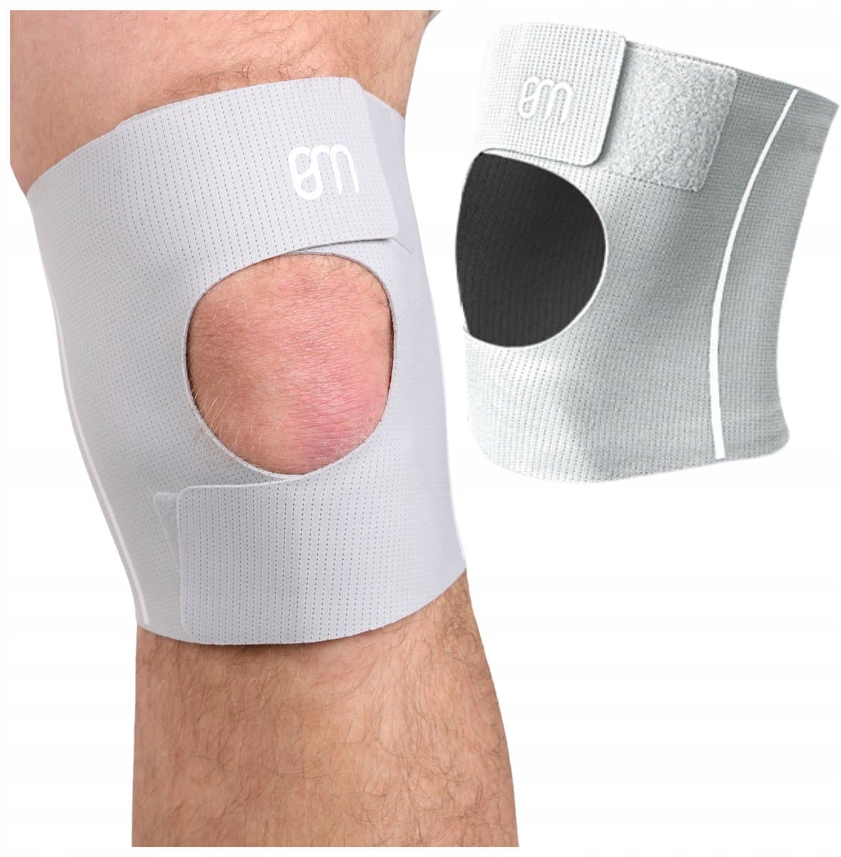 FIT4MED Serie - Elastische Kniebrace - Maat M - Universeel Links/Rechts - Siliconestrips — afbeelding 1