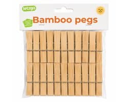 Bamboe Wasknijpers – 20 Stuks – Houten Knijpers – Duurzame Wasknijpers voor Wasgoed, Knutselen & Decoratie