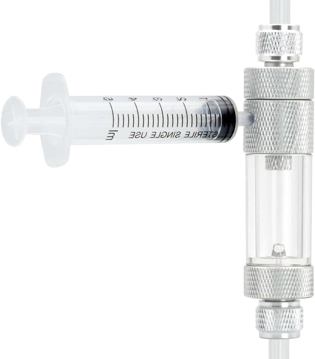 Eenvoudige waterbijvul CO2-bubbelmeter met terugslagklep en watertoevoer voor planten aquaria, inclusief lucht slang aansluiting en CO2-regelaar — afbeelding 1