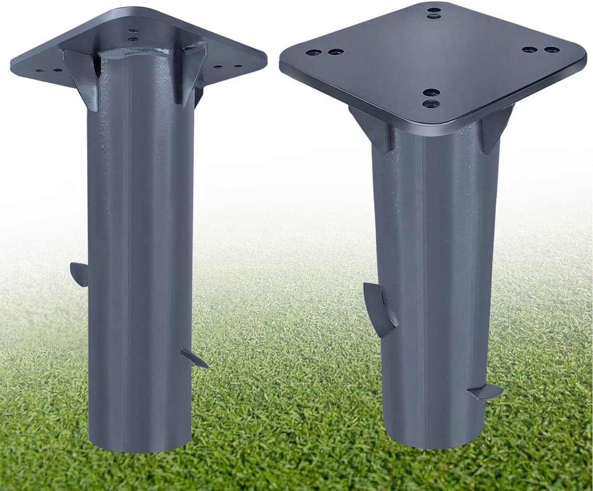Parasol Grondanker - Parasolhouder Bodem - Terras Stabiliseren - Ruimtebesparend Inbouwmodel - 40 cm Hoog - Donkergrijs — afbeelding 1
