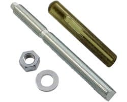 Ankerstang M16 - Metaalanker Boutanker - Doorsteekinstallatie Bouw - Composiet Ankerpatroon - 190mm Lengte - Verzinkt — afbeelding 1