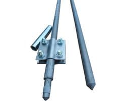 Grond Anker Set - Aarding Punt - Veilige Aarding - Thermisch Verzinkt Staal - 3 Meter - Zilver