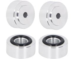 Luidspreker Isolatie Voeten - Schokdemper Voeten - Verbeter Geluidskwaliteit - Voorkomt Trillingen - 4 Stuks - Aluminiumkleurig