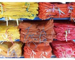 Raschelzakken 10 stuks - Opbergzakken Groente - Opslag Producten - Met Trekkoord - 35x50cm 5kg - Oranje