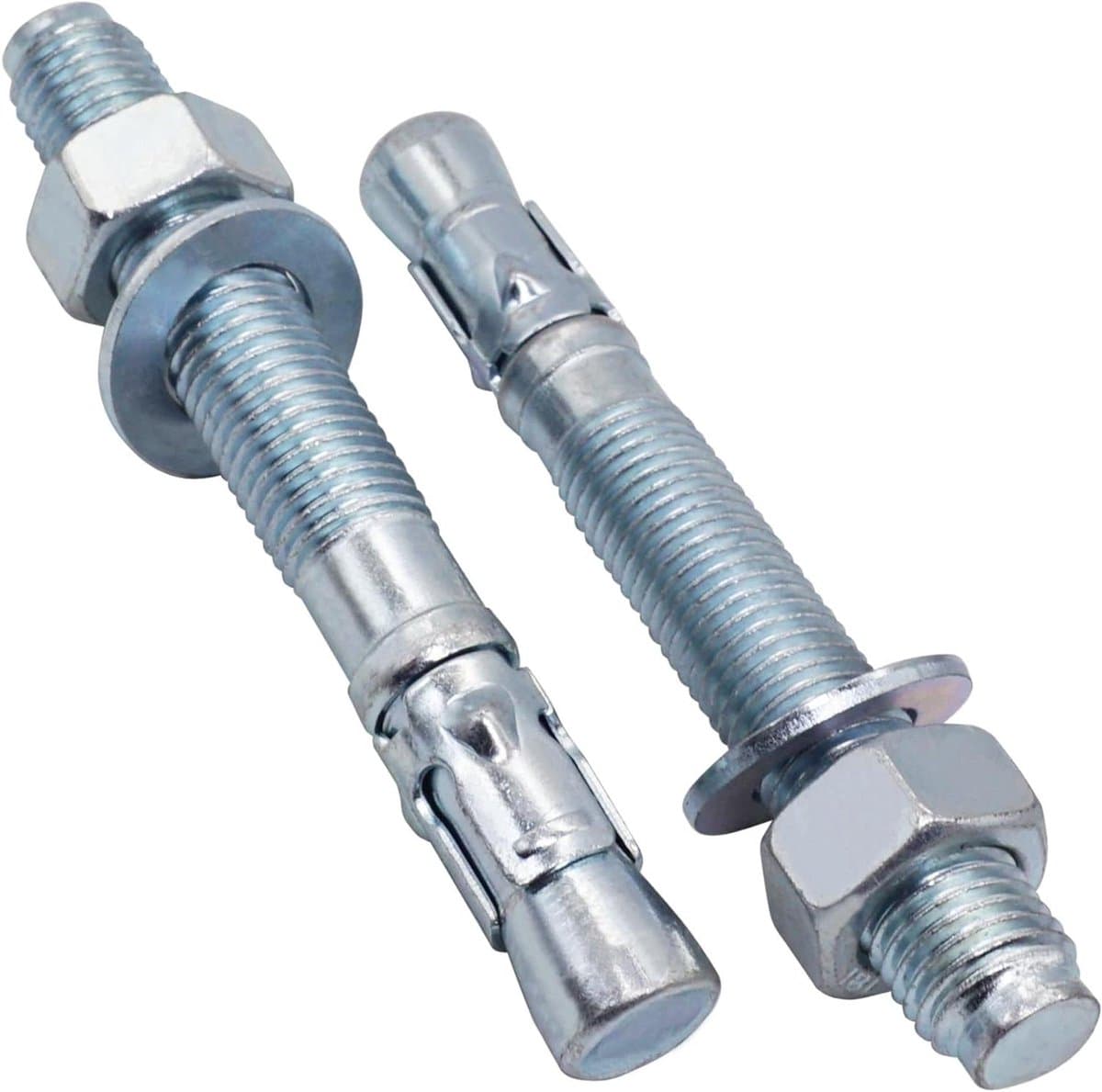 Wigankers - Metalen pluggen - Beton bevestigen - Verzinkt staal - M20 x 160 mm - Zilverkleurig — afbeelding 1