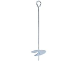 vidaXL - Aardanker - 2 - pcs - Zilverkleurig - Ø10 - x - 40 - cm - Gegalvaniseerd - Metaal