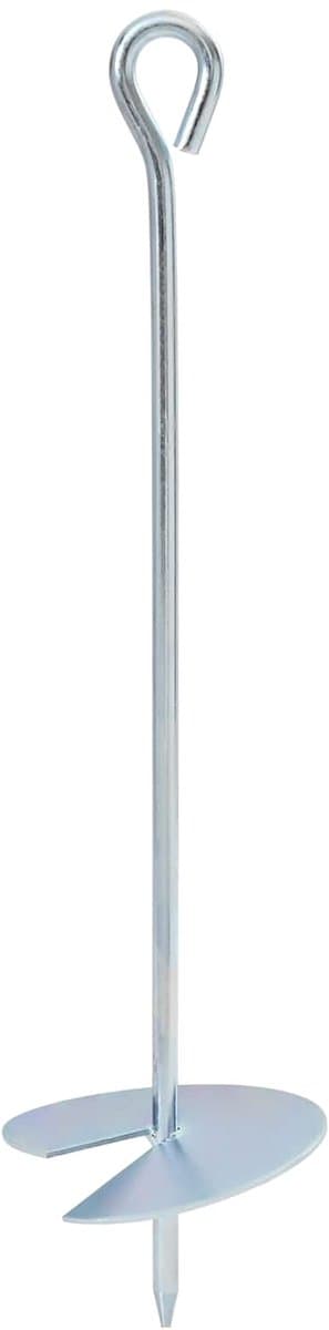 vidaXL - Aardanker - 2 - st - Ø10 - x - 40 - cm - Gegalvaniseerd - Metaal - zilver — afbeelding 1