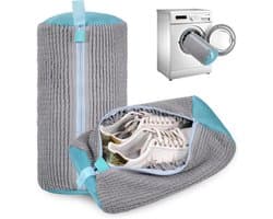 Herbruikbare waszak voor schoenen, wasmachine, 360° reiniging, ideaal voor sneakers en sportschoenen, grijs, set van 2 stuks
