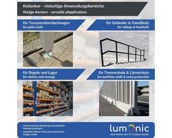 5x Zware Betonanker M16 x 280mm Gegalvaniseerd voor Doorsteekmontage