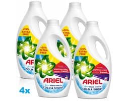 Ariel Colour Vloeibaar Wasmiddel – 4 x 64 Wasbeurten – Cold & Short – 4 x 2112ml – Voordeelverpakking – 4 stuks