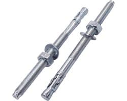 Verzinkte Wigankers M10 x 160 mm - 10 Stuks - Metalen Pluggen en Ankerbouten voor Bouw en Thuisprojecten — afbeelding 1