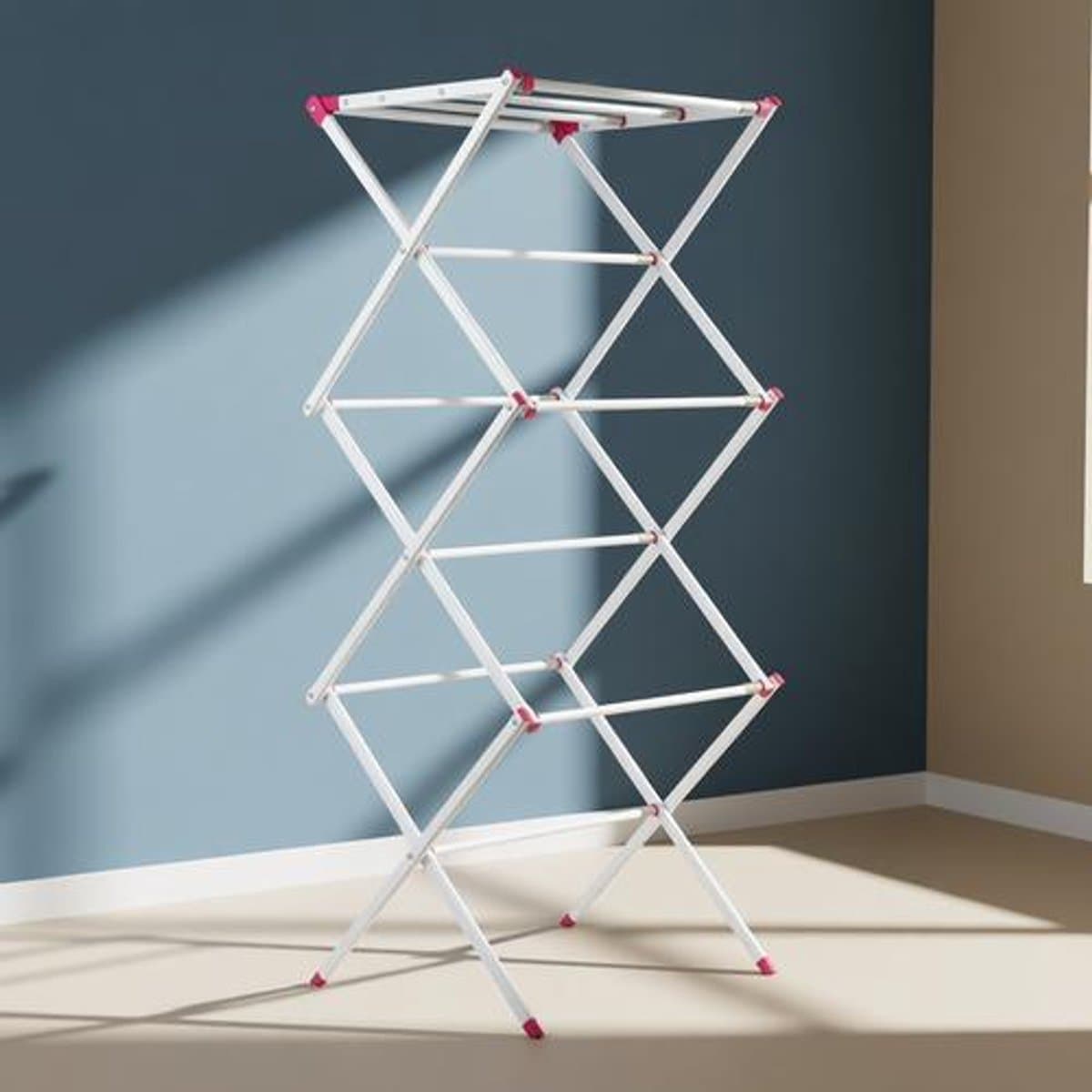 Uitklapbaar 3-laags droogrek - 7 meter drooglengte, ruimtebesparend design — afbeelding 1