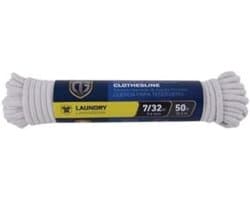 Katoenen Waslijn - Kledinglijn - Buiten Drogen - Synthetische Kern - 7/32" x 50' - Naturel — afbeelding 1