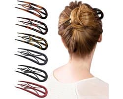 6x Grote U-Vormige Haarspelden Set - Sterke Franse Haarpennen voor Dik & Dun Haar — afbeelding 1