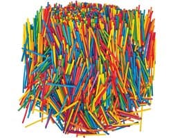 Houten Knijpers - Ambachtelijke Stokjes - Creatief Knutselen - Grote Set - 4.3 cm Lengte - Veelkleurig — afbeelding 1