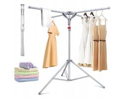 Opvouwbaar droogrek voor kleding met 4 armen - Verstelbaar 130-180cm