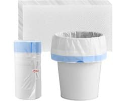 40 stuks toiletzakken met absorberende pads, toiletstoel, bedpanneninzetstukken, camping, draagbare wc-inzetstukken, toilet, poepzakken, hygiënische zakken, vuilniszakken, campingtoilet voor