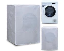 Afdekking voor wasmachine en wasdroger voor binnen, waterdichte afdekking met ritssluiting, stofbescherming, voor gebruik binnenshuis, 65 x 55 x 85 cm