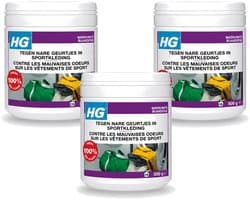 3 x HG - Wasruimte - Tegen Nare Geurtjes In Sportkleding - Wasmiddeltoevoeging - 500 g - Voordeelverpakking - 3 stuks