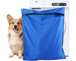 Honden- en kattenwaszak, grote waszak voor huisdieren, voorkomt haarblokkades in de wasmachine (65×70cm)