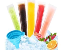 Popsicle Zakjes - Transparant - 27 x 5,5 cm - Herbruikbare IJs op een Stokje Zakjes - Voor Zelfgemaakt IJs