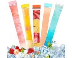 IJsjeszakjes - Transparant - 4,5 x 28 cm - PE Materiaal met Sterke Afsluiting - Voor Zelfgemaakte IJsjes en Yoghurt