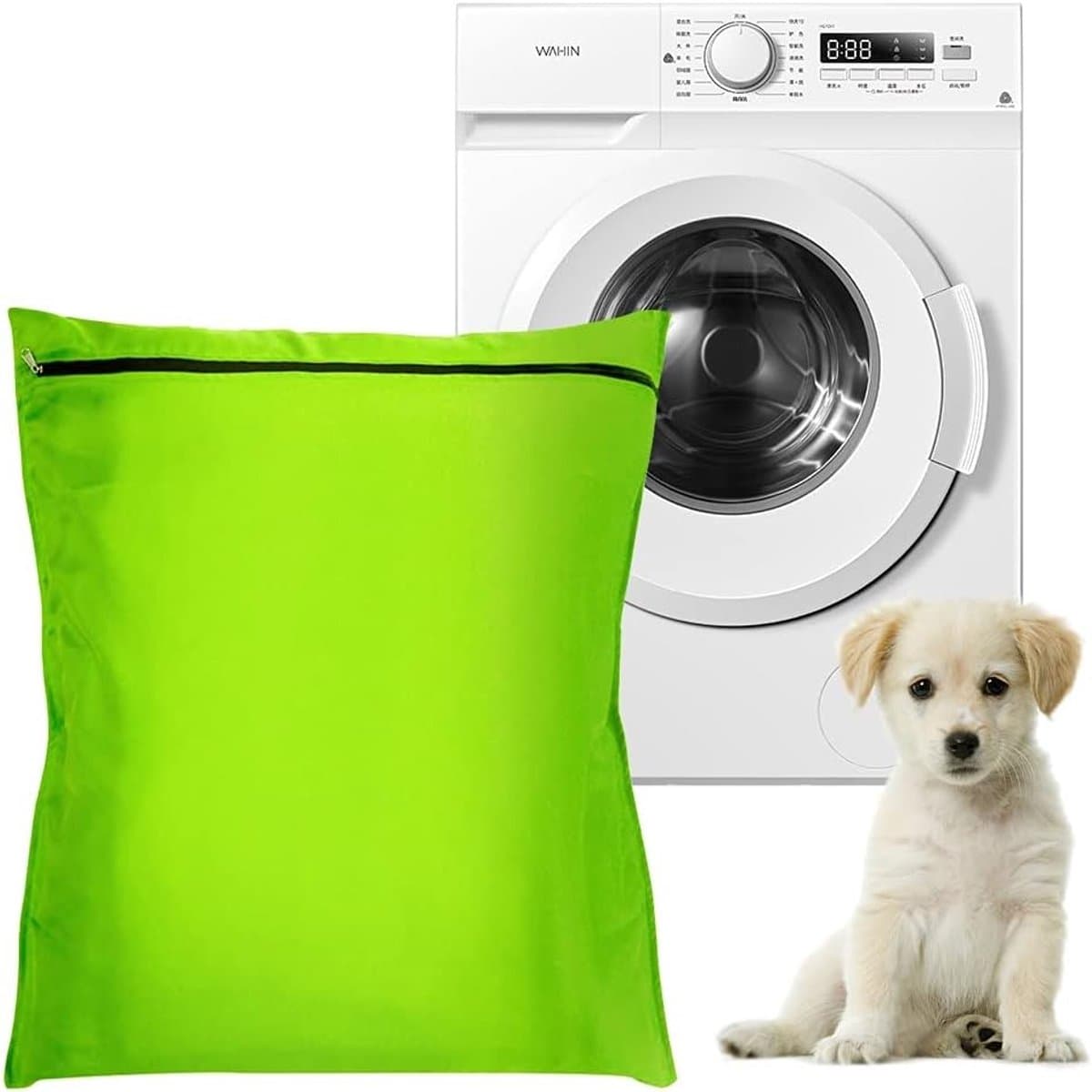 Honden- en kattenwaszak, 65 x 70 cm, voorkomt verstoppingen door dierenhaar in de wasmachine, ideaal voor huisdieren. — afbeelding 1