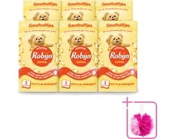 6 x Robijn - Zwitsal - Geurbuiltjes - Zachte Babygeur - Hypoallergeen - 3 Geurbuiltjes - Bulkverpakking - Zwitsal geur - Douchemop - Geurbuiltjes